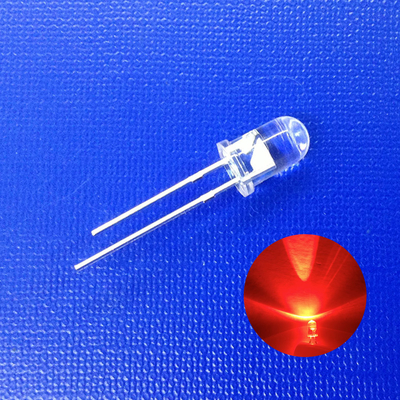 T1 3/4 5mm Merah Emitting Warna 5mm LED Diode Transparan Kepala Bulat Untuk Turn Signal Indicator