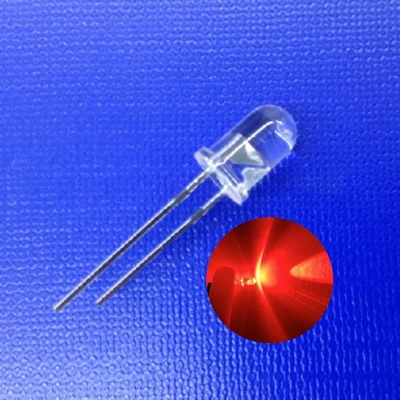 5mm 620nm Merah Warna 45deg 13000mcd Diode LED Intensitas Tinggi Untuk Lampu Lalu Lintas Keamanan
