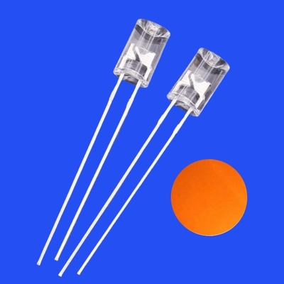 5mm 1.5Hz 1/12 Duty Cycle 12V Warna Oranye 615nm 1200mcd 90deg Resistor LED Berkedip Cekung Tanpa Flange Terintegrasi