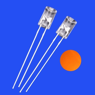 5Mm 2Hz 1/6 Siklus Tugas 12V Warna Oranye Jernih 600nm 1200mcd 90deg Resistor LED Berkedip Cekung Tanpa Flange Terintegrasi