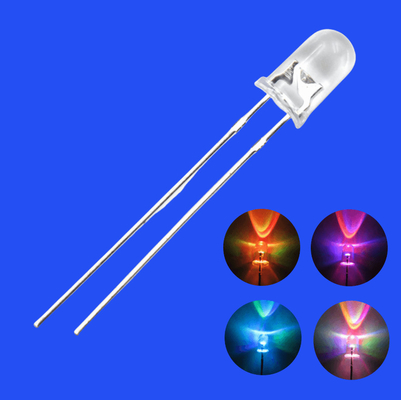 5mm RGB Full Color 3000-4000mcd Round Head Clear Lens 7 Color Fast Flashing Diode Untuk Mainan