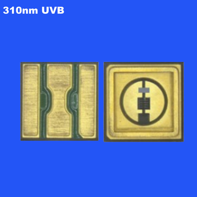 0.6W 310nm UVB 3535 SMD LED Chip Keramik Sealing Clear Lens 120 Deg Untuk Pertumbuhan Tanaman