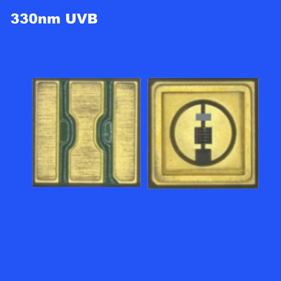 0.6W UVB 330nm 3535 SMD LED Keramik Penutup High Radiant Power Air Jelas Lensa 120deg untuk Sterilisasi