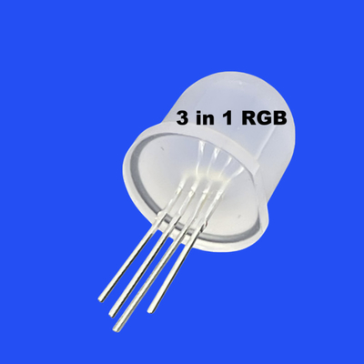 WS2812B 12mm 3 In 1 RGB Full Color Diffused Round Head 60 Degree Adressable Pixel LED Diode Untuk Lampu String LED